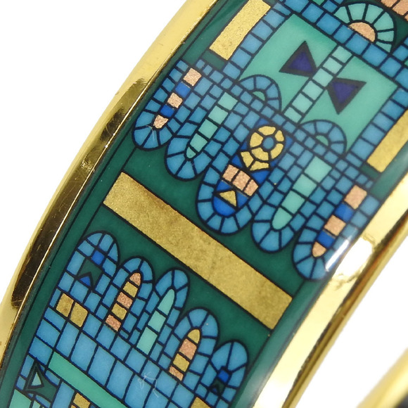 Hermes Hermes Emile Metal Cloisonne Bangle Metal Bangle - Picture 6 of 11